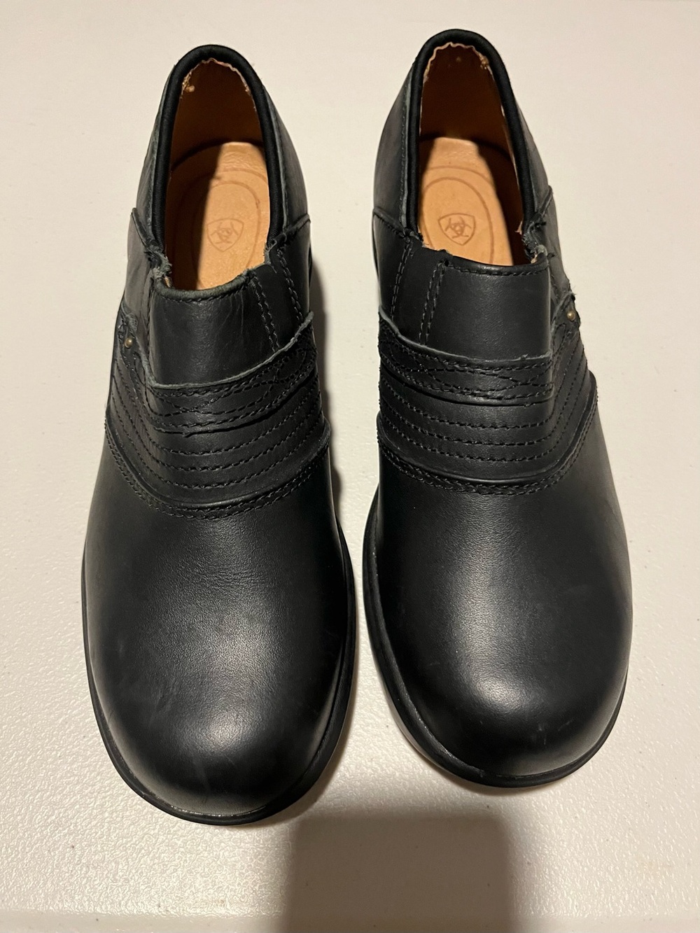 Ariat Black Slip-On Leather Loafers